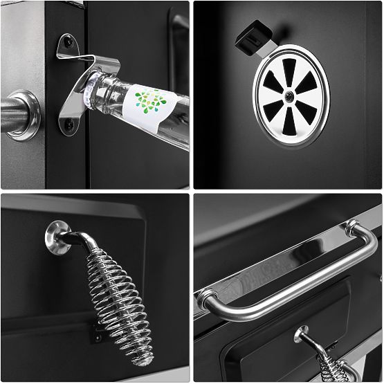 Ogrodowy grill węglowy z pokrywą MEJOR