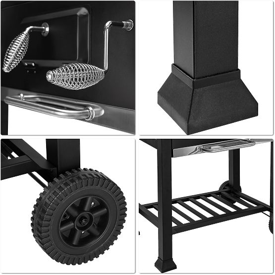 Ogrodowy grill węglowy z pokrywą MEJOR