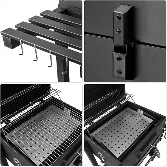 Ogrodowy grill węglowy z pokrywą MEJOR