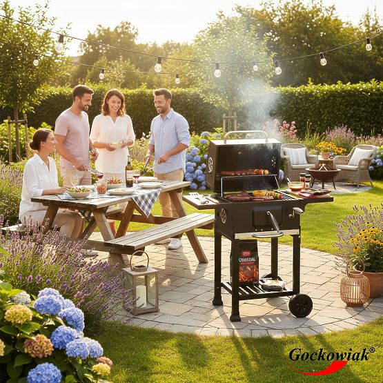 Ogrodowy grill węglowy z żeliwnym rusztem FERRO