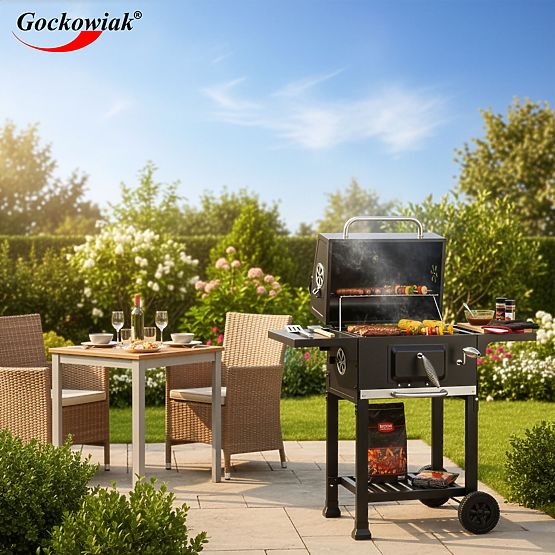 Ogrodowy grill węglowy z żeliwnym rusztem FERRO