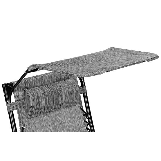 Ogrodowy leżak plażowy z regulowanym oparciem i ruchomym daszkiem Modernhome - szary