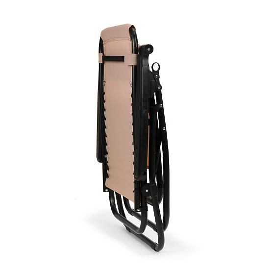 Ogrodowy leżak plażowy z regulowanym oparciem ZERO GRAVITY ModernHome - beżowy