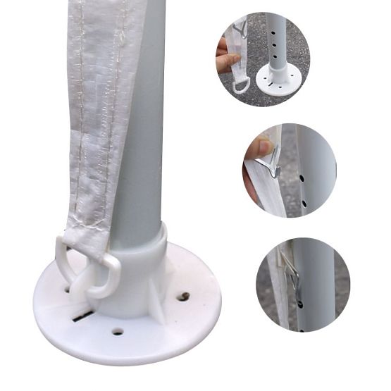 Ogrodowy namiot handlowy pawilon 3x9 m 8 ścian biały MultiGarden