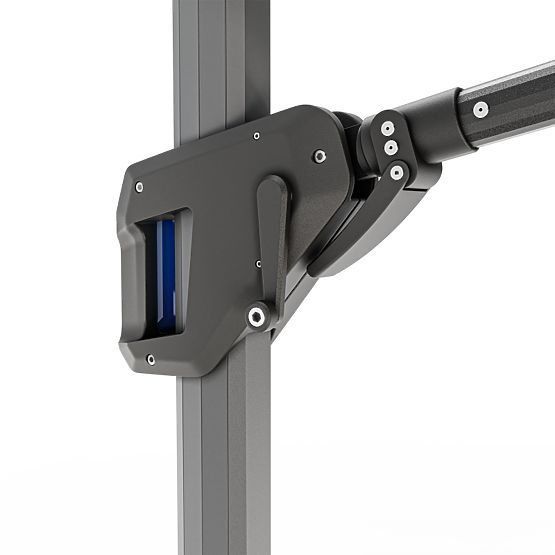 Ogrodowy parasol na wysięgniku Shade 4x3 m z pokrowcem, obrotowy 360°, beżowy