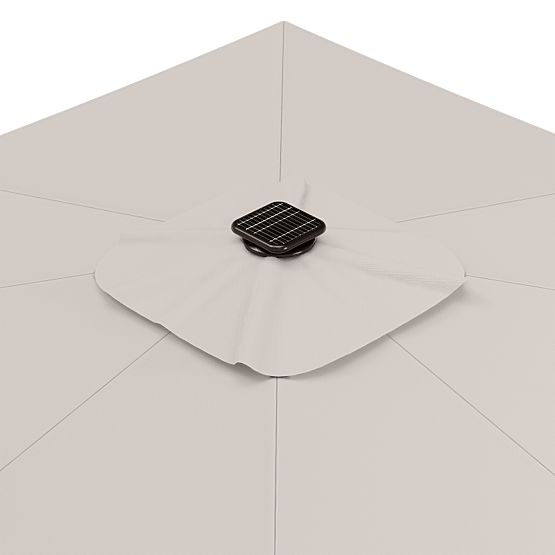 Ogrodowy parasol na wysięgniku Shade Deluxe 4x3 m z pokrowcem i solarnym oświetleniem LED, obrotowy