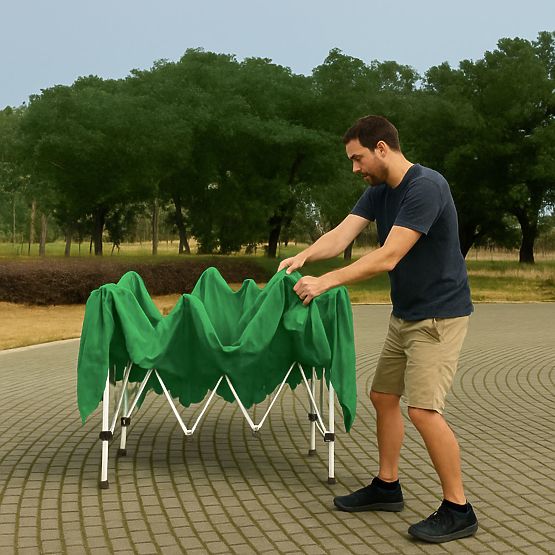 Ogrodowy pawilon namiotowy 3x3 m automatycznie rozkładany + 4 ściany boczne MultiGarden