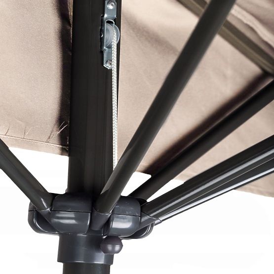 Ogrodowy pół-parasol ścienny na taras 2,7m beżowy