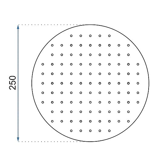 Okrągła głowica prysznicowa Rea 25cm Złota