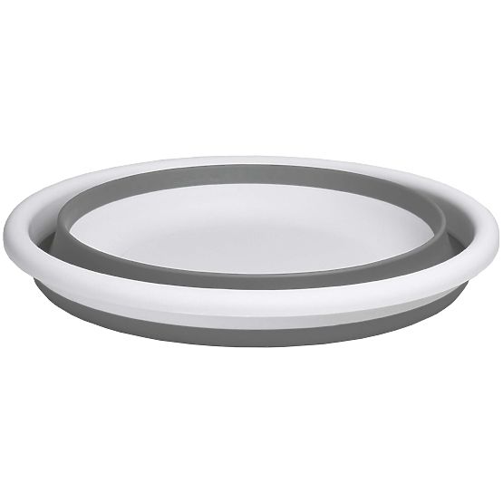 Okrągła misa 37 cm biało-szara ELBA COMPACT 9 litrów
