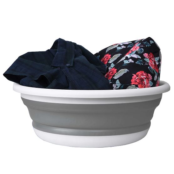 Okrągła misa 37 cm biało-szara ELBA COMPACT 9 litrów