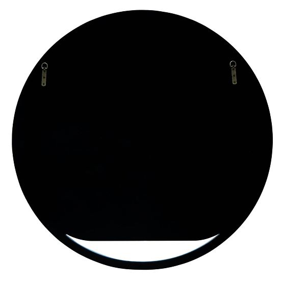 Okrągłe lustro wiszące Zelia, stonowany niebieski, błyszczące