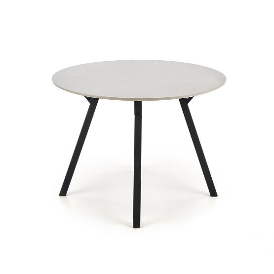 Okrągły stół BALROG, konstrukcja - czarna, blat - jasnoszary (2p=1szt)