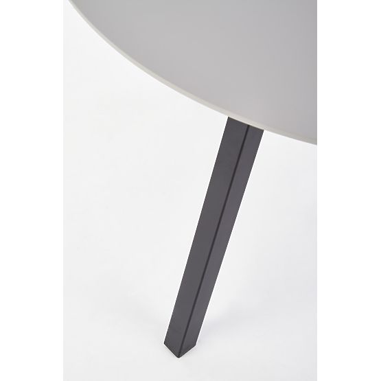 Okrągły stół BALROG, konstrukcja - czarna, blat - jasnoszary (2p=1szt)