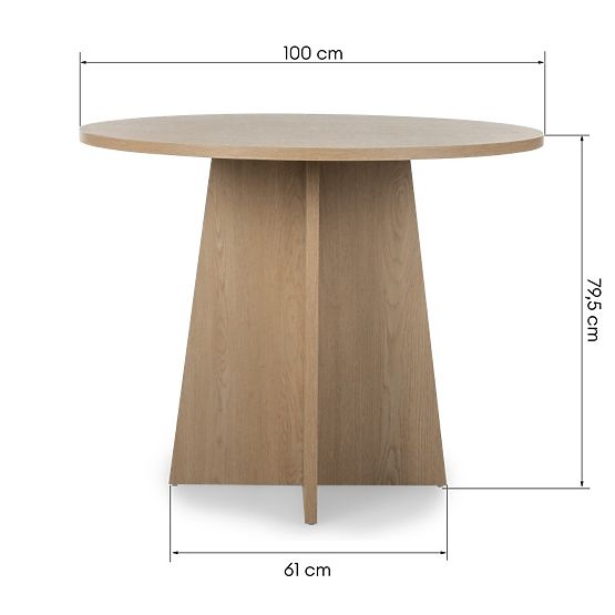 Okrągły stół jadalniany Merlo 100 cm, Dąb Cremona Torro