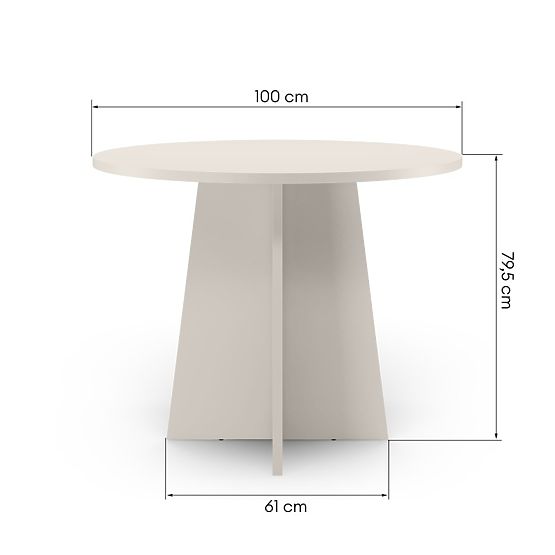 Okrągły stół jadalniany Merlo 100 cm, kaszmir