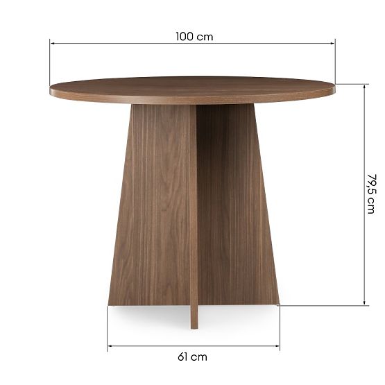 Okrągły stół jadalniany Merlo 100 cm, orzech lincoln