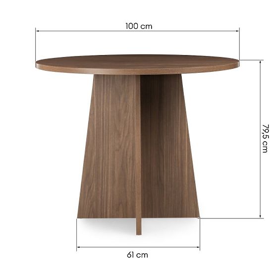 Okrągły stół jadalniany Merlo 100 cm, orzech lincoln