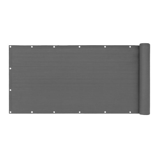 Osłona balkonowa z okuciami 100x700 cm siatka zacieniająca + elementy montażowe szara MultiGarden