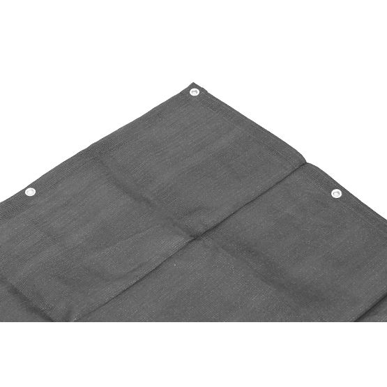 Osłona balkonowa z okuciami 150x500 cm siatka zacieniająca + elementy montażowe szara MultiGarden