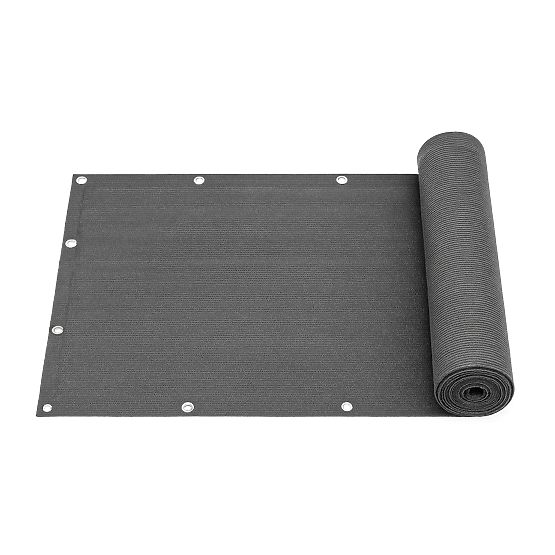 Osłona balkonowa z okuciami 150x500 cm siatka zacieniająca + elementy montażowe szara MultiGarden