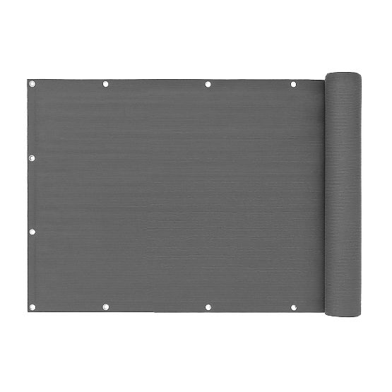 Osłona balkonowa z okuciami 150x500 cm siatka zacieniająca + elementy montażowe szara MultiGarden