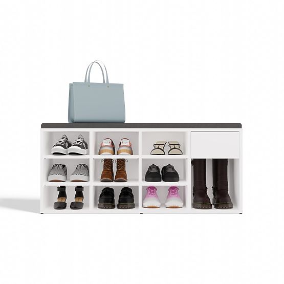 Otwarta szafa na buty TALLIN BIAŁA do przedpokoju