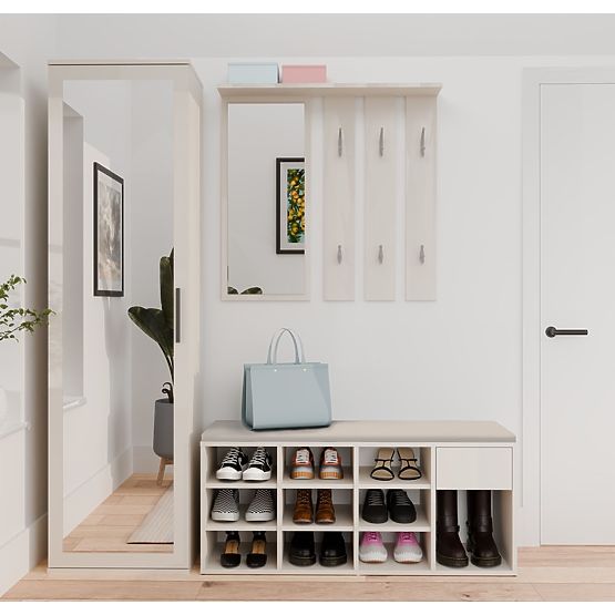 Otwarta Szafka na Buty TALLIN KASZMIROWY BEŻOWY Do Przedpokoju