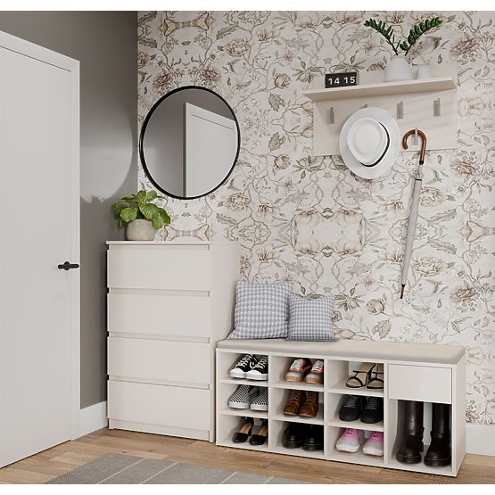 Otwarta Szafka na Buty TALLIN KASZMIROWY BEŻOWY Do Przedpokoju