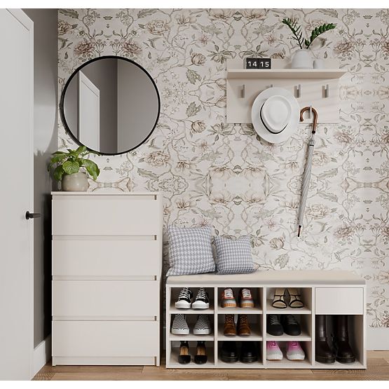 Otwarta Szafka na Buty TALLIN KASZMIROWY BEŻOWY Do Przedpokoju