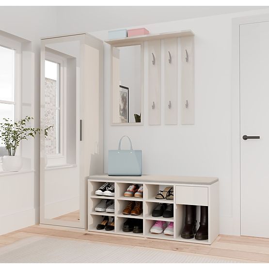 Otwarta Szafka na Buty TALLIN KASZMIROWY BEŻOWY Do Przedpokoju