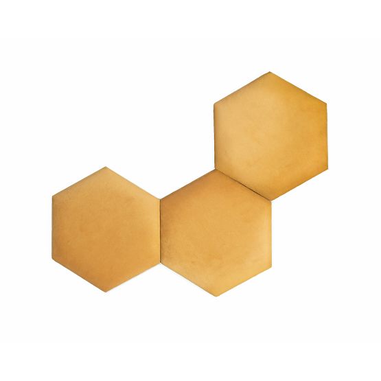 Tapicerowany panel Hexagon - musztardowy