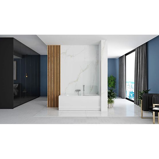 Parawan wannowy Rea Lagos Fix Stały 70 Chrom