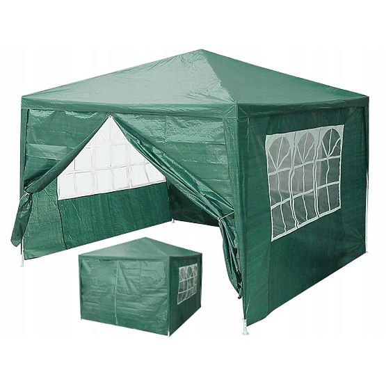 Pawilon namiotowy ogrodowy 3x3 m 4 ściany zielony MultiGarden