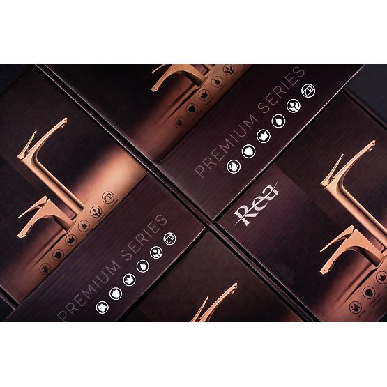 Podtynkowa Bateria Umywalkowa REA Joe Złota Szczotkowana