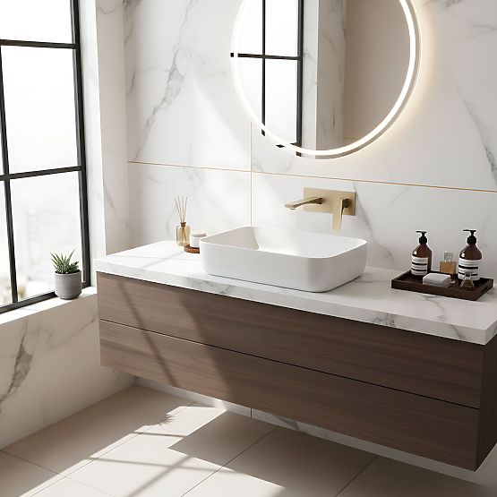 Podtynkowa Bateria Umywalkowa REA Joe Złota Szczotkowana