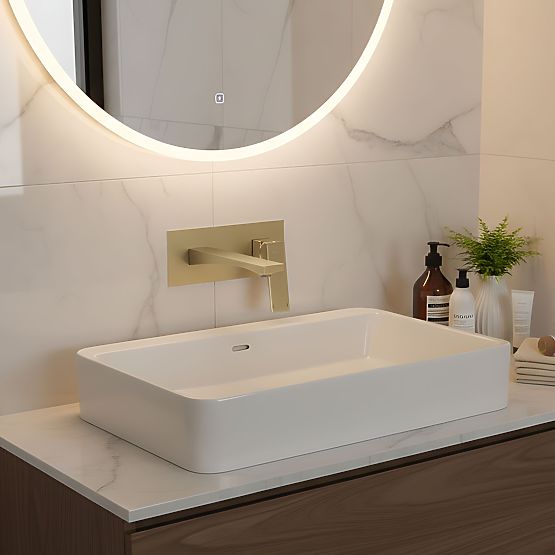 Podtynkowa Bateria Umywalkowa REA Joe Złota Szczotkowana