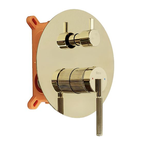 Podtynkowy zestaw prysznicowy Rea Argon Złoty + BOX