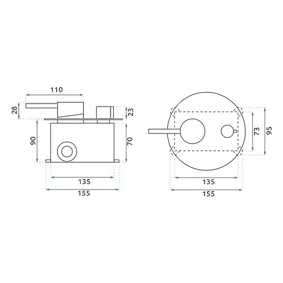 Podtynkowy zestaw prysznicowy Rea Lungo Grip Titan + BOX
