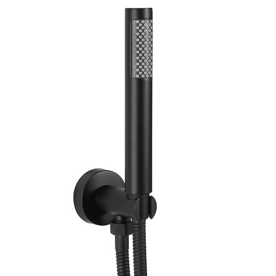 Podtynkowy zestaw prysznicowy z termostatem LUNGO Czarny + BOX