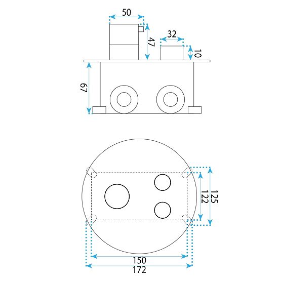 Podtynkowy zestaw prysznicowy z termostatem Rea Lungo Diamond Złoty+ BOX