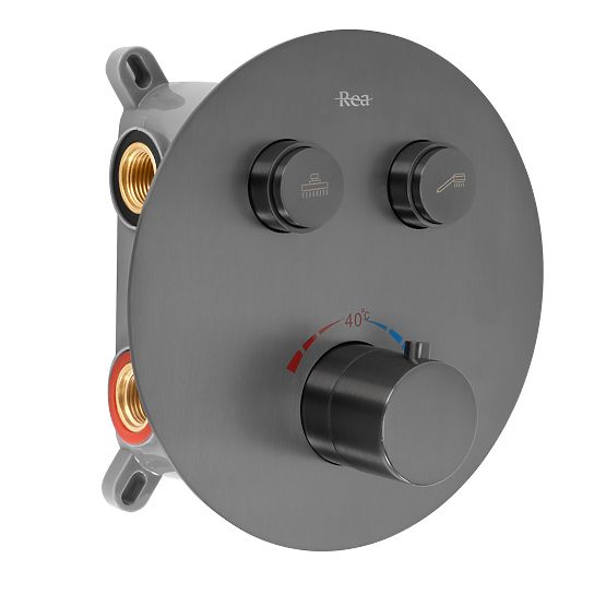 Podtynkowy zestaw prysznicowy z termostatem Rea Lungo Titan + BOX