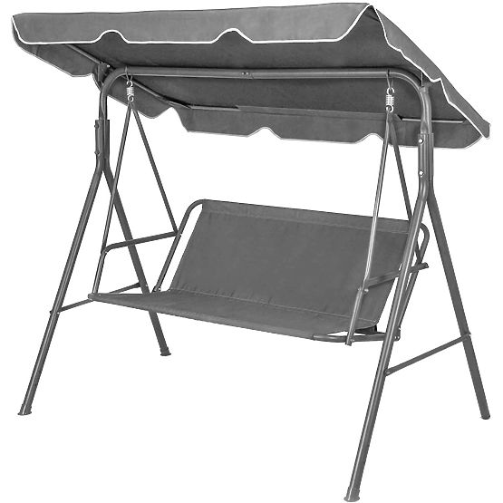 Poduszka na huśtawkę ogrodową 140 x 100 cm szara ModernHome