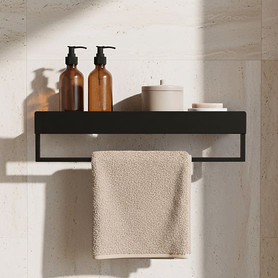 Półka łazienkowa na wannę SF01 60 cm czarny mat