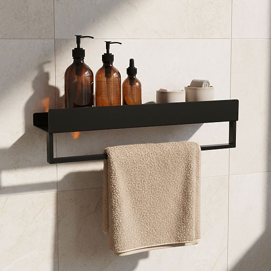 Półka łazienkowa na wannę SF01 60 cm czarny mat