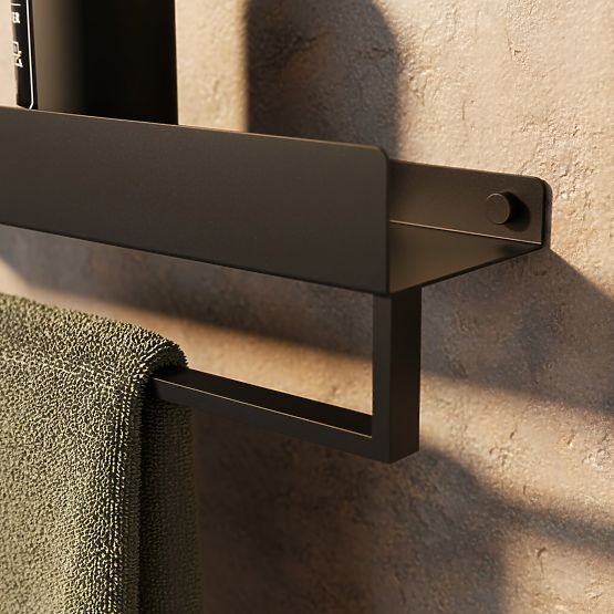 Półka łazienkowa na wannę SF01 60 cm czarny mat