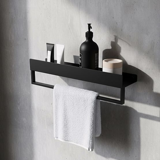 Półka łazienkowa na wannę SF01 60 cm czarny mat
