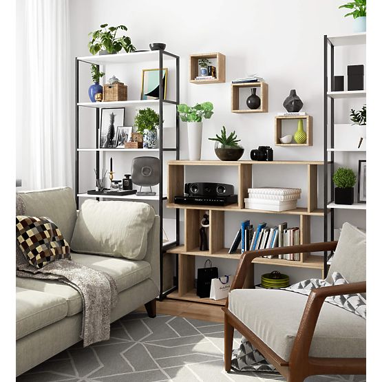 PÓŁKA ŚCIENNA K 25x25cm ZESTAW 3szt DĄB SONOMA