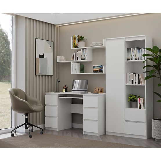 Półki Ścienne KOBI Do Salonu BIAŁA