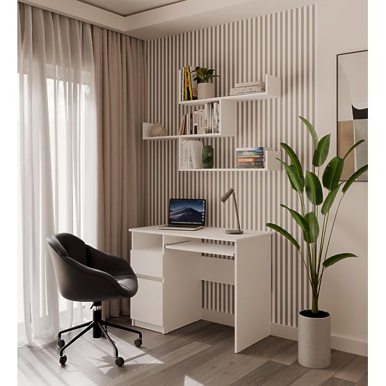 Półki Ścienne KOBI Do Salonu BIAŁA